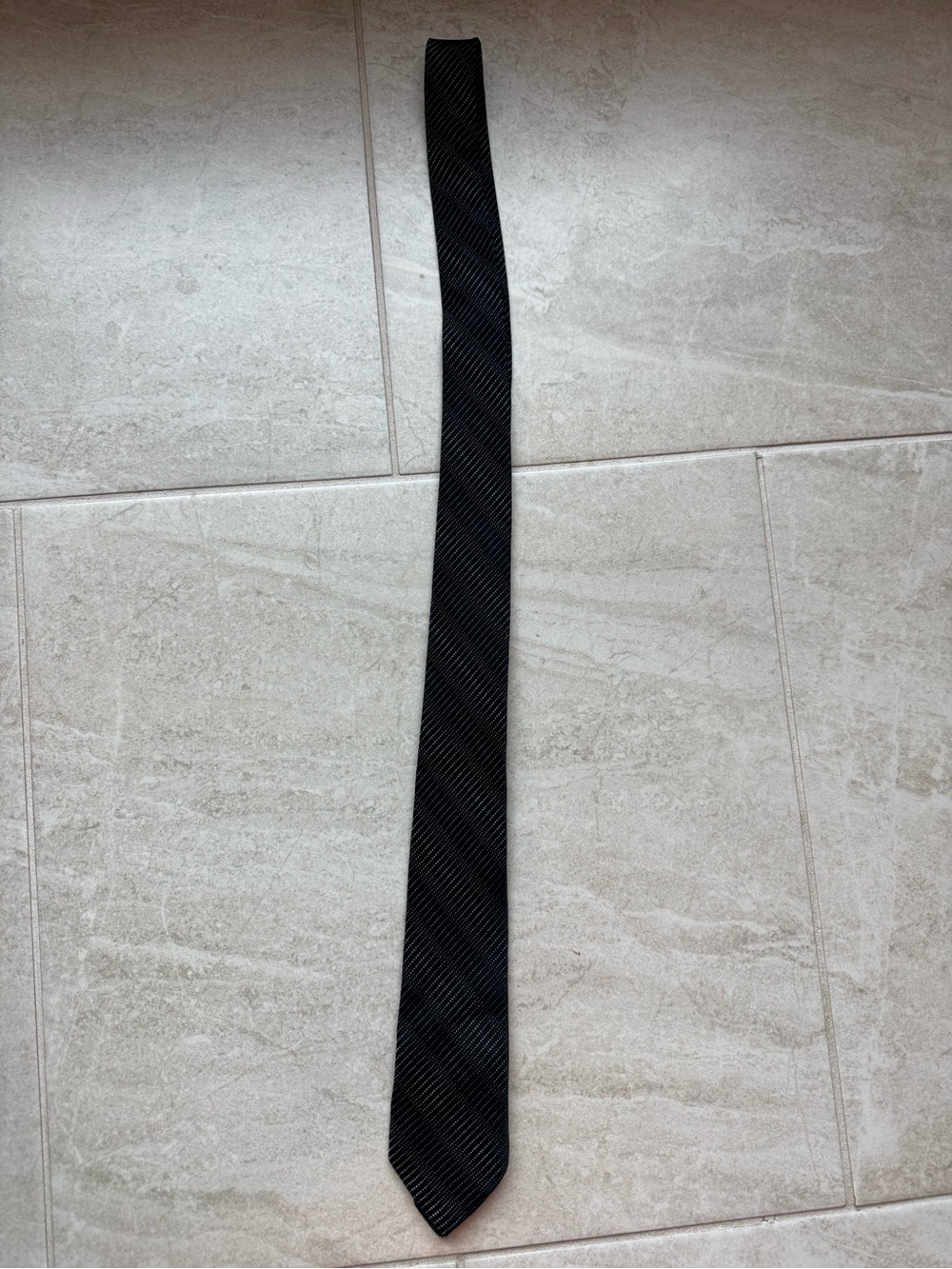 Original Penguin Black Textured Stripe Tie